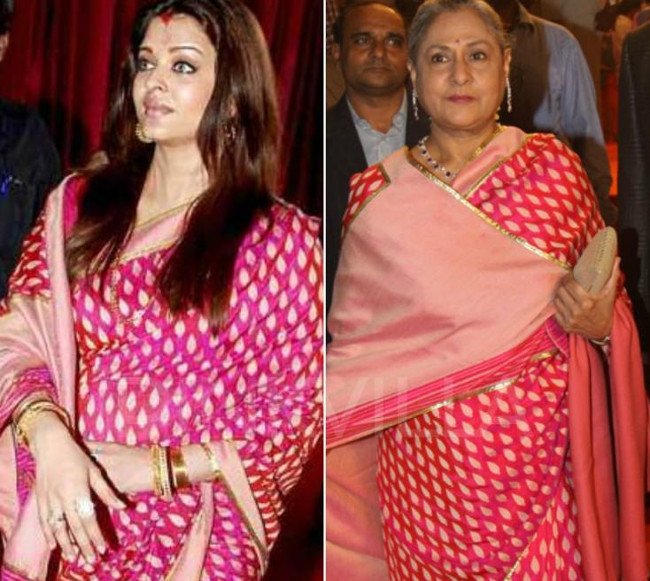 jaya aishwarya pink saree