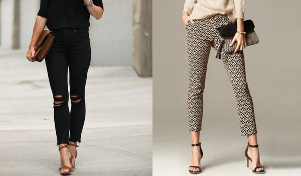 Five Office Outfit Ideas with Black Ankle Pants - Lilly Style