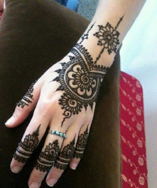 basic mehndi designs for beginner