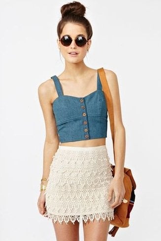 Denim Crop Tops