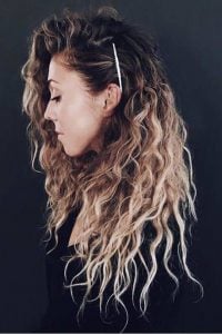 Medium curly hairstyle