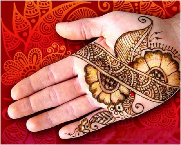 Simple Mehendi Designs on palm