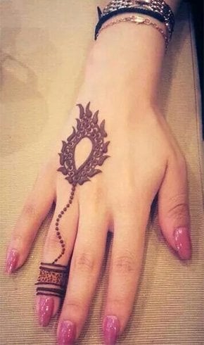 Simple Mehandi Designs for right Hand