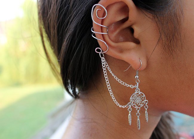 Cuff or lobe Earrings