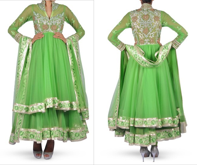 Designer Green Anarkali Dress