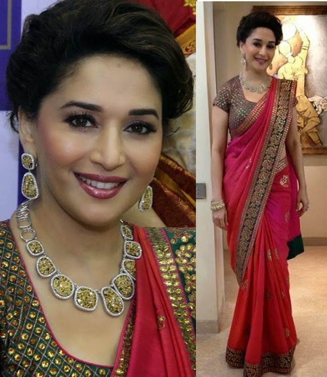 Madhuri Dixits Best Saree Moments Releasing Her Saree Wardrobe 