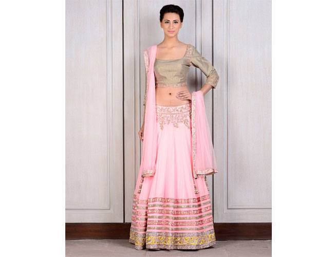 Manish Malhotra bridal pink lehenga