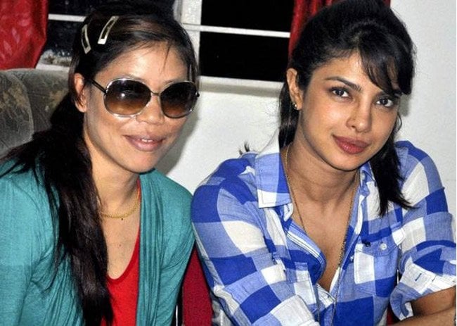 Priyanka Chopra with Mary Kom