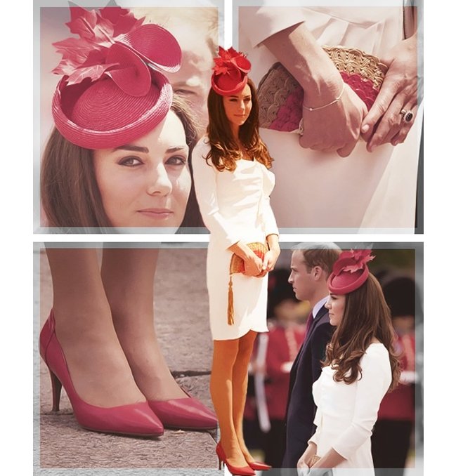 floral tilted hat Kate Middleton