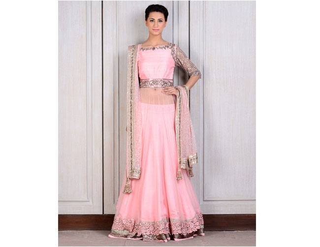 pretty pink lehenga for Manish Malhotra