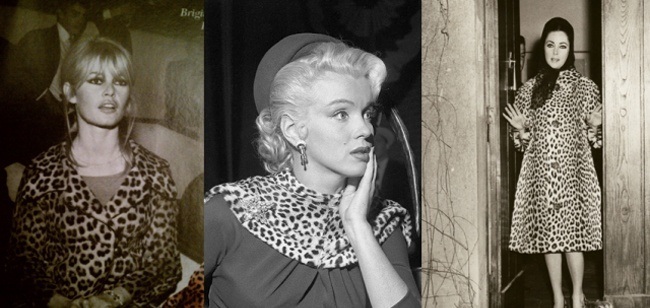 Marilyn Monroe Brigitte Bardot and Elizabeth Taylor in Animal Prints