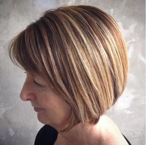 Angled Bob for Women Over 50