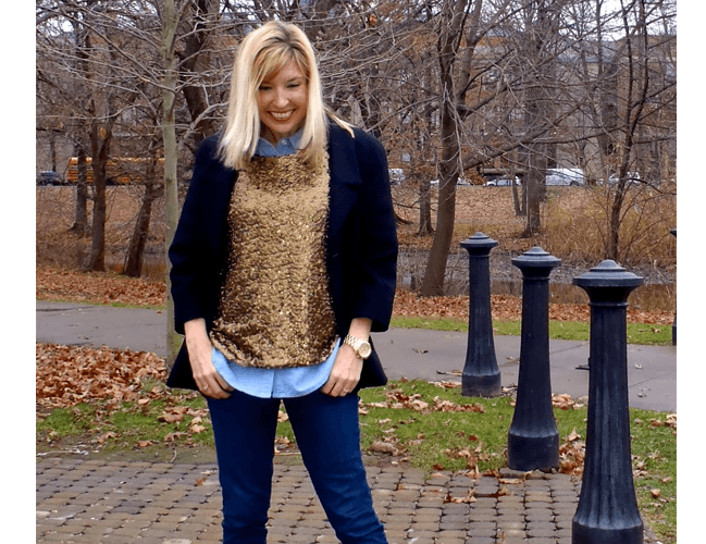 Golden Sequined vest