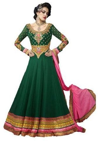 Latest Embroidered Full Sleeve Anarkali Suit