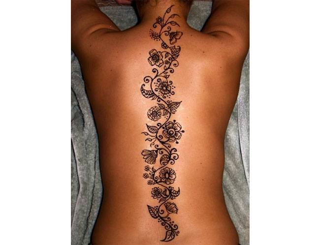 Spinal mehndi and henna tattoo designs