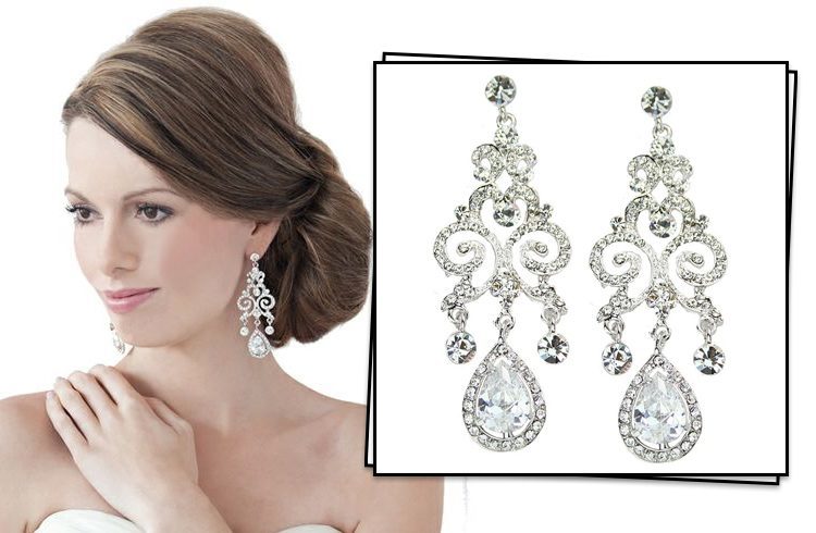 Anjelica swarovski chandelier earrings