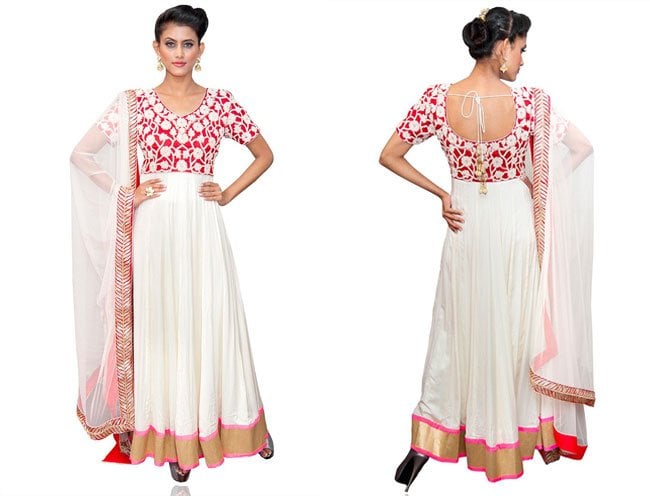 off white cotton zanaaya anarkali