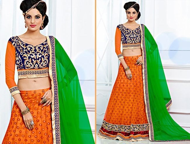 orange chaniya choli