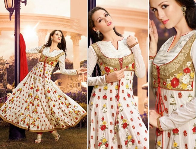 salwar kameez off white fzonez