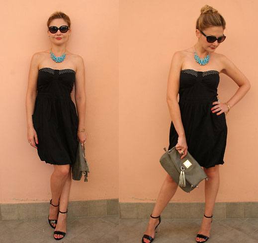 Adding color to online a black dress