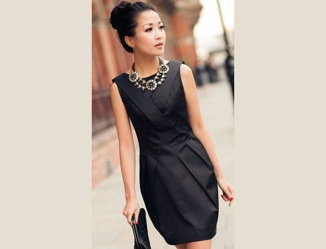 LBD and statement necklace