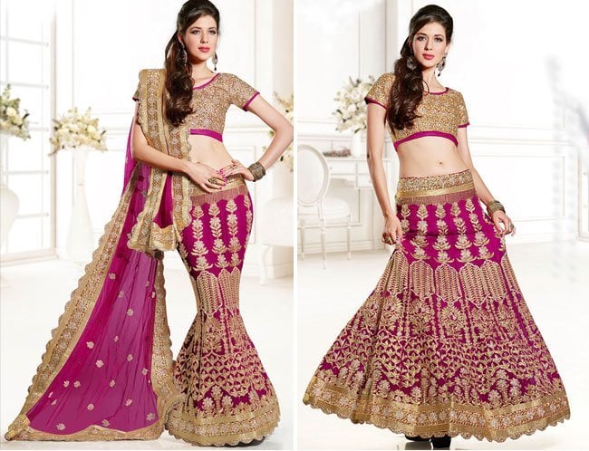 Net Lehenga Choli and Dupatta