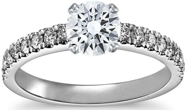 Nouveau Diamond Engagement Ring in Platinum