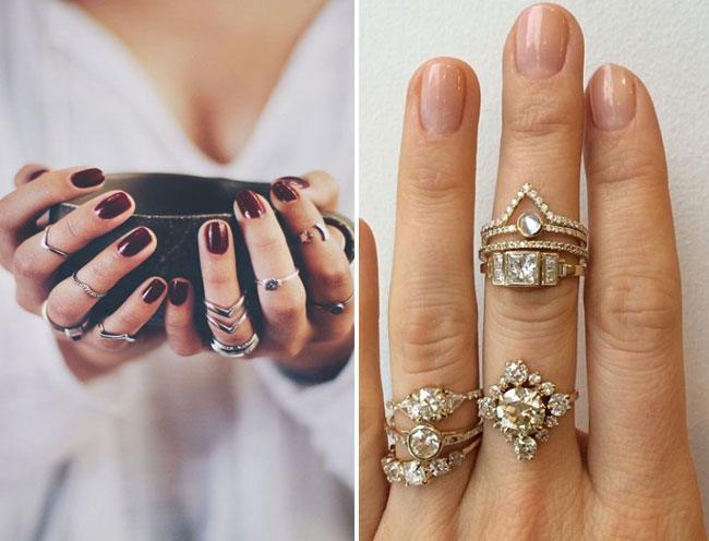 Rock Stacked Finger Rings