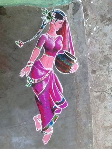 Artistic rangoli design