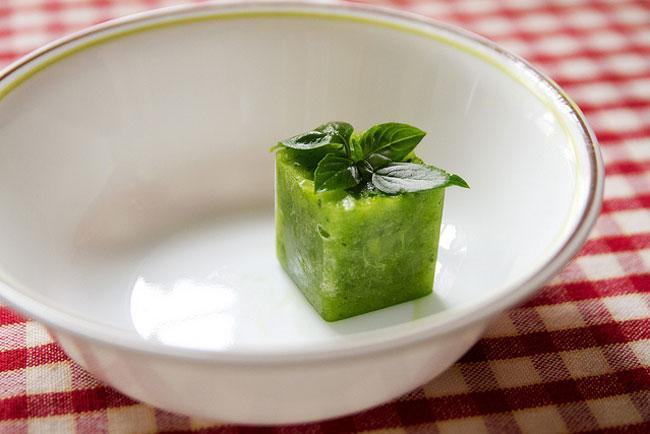 cucumber ice cube