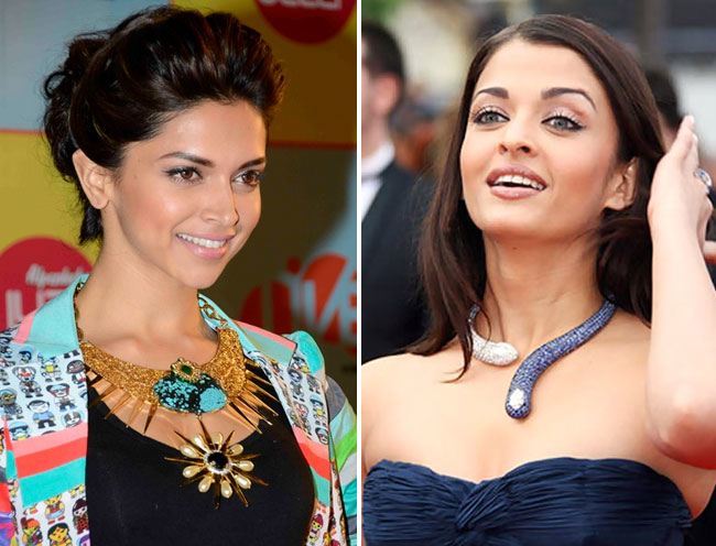 deepika dadukone and aishwarya statement necklace