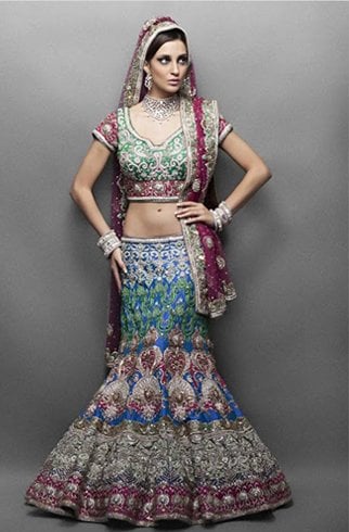 Fish cut lehenga