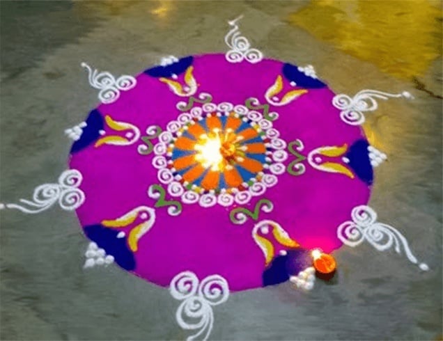 Outdoor Rangoli for Diwali Rangoli for diwali
