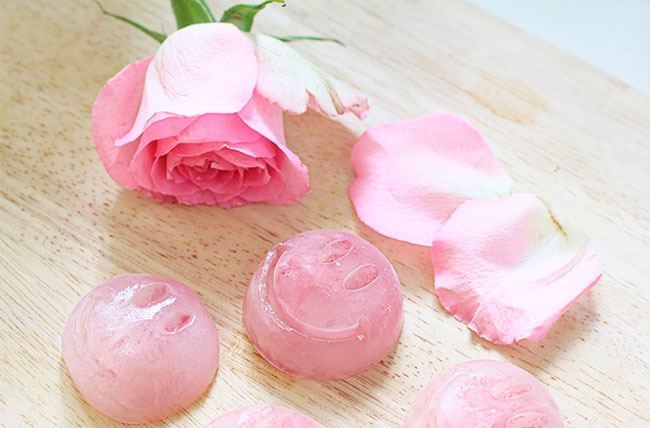 rose water ice cubes