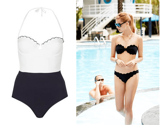 scalloped swimsuits