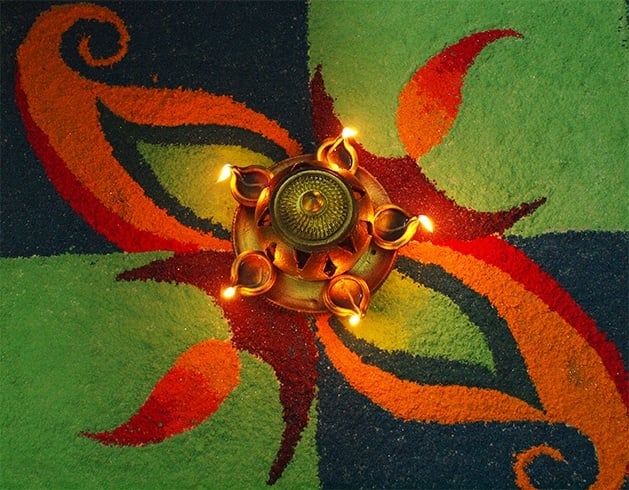 Diwali Night Indoor Rangoli Designs Simple diwali rangoli