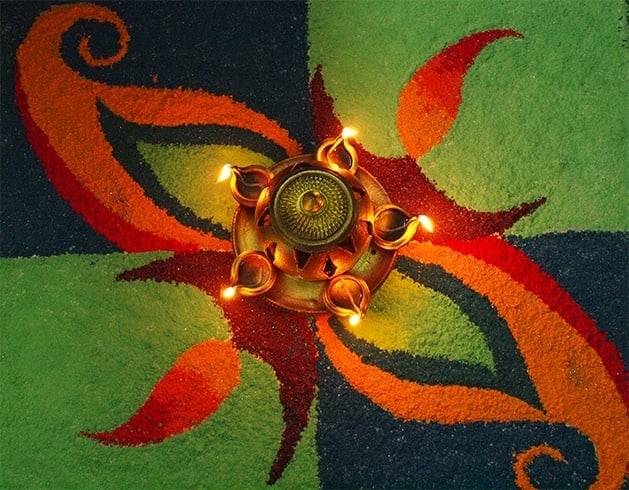 Simple diwali rangoli