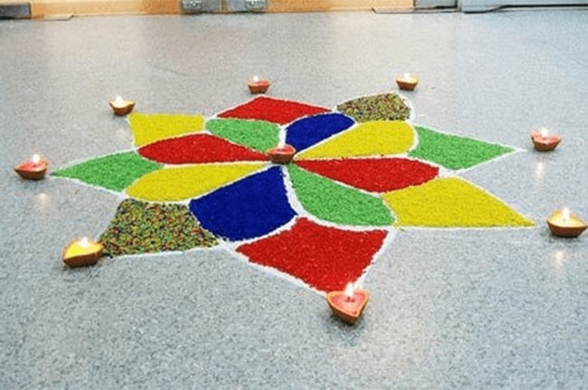 Very Simple Eangoli Designs Multi Colours Simple rangoli designs