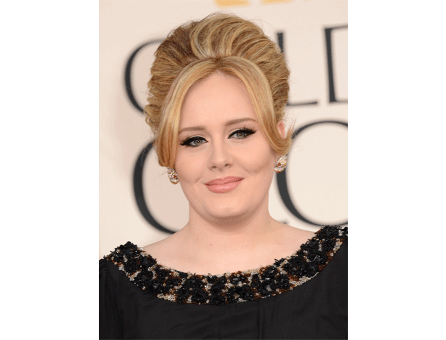 Adele poof hairstyle