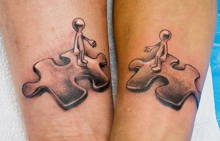 Puzzle Piece Tattoo Couples