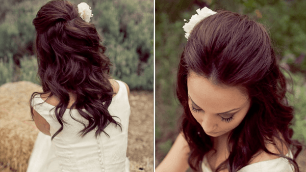 35 Half Up Half Down Wedding Hairstyles for 2023  HMP