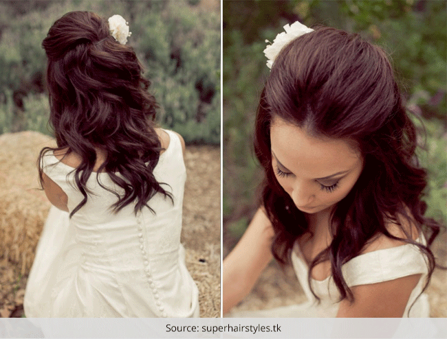 Half Up Half Down Wedding Hairstyles