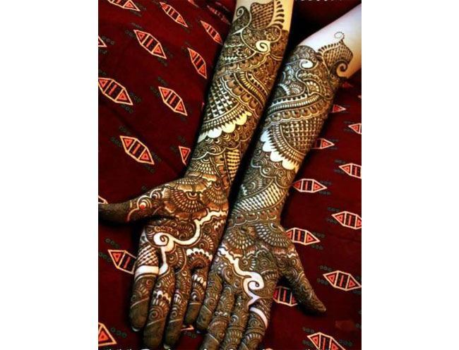Indian bridal mehndi