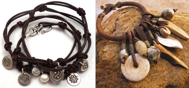 Leather Charm Bracelet