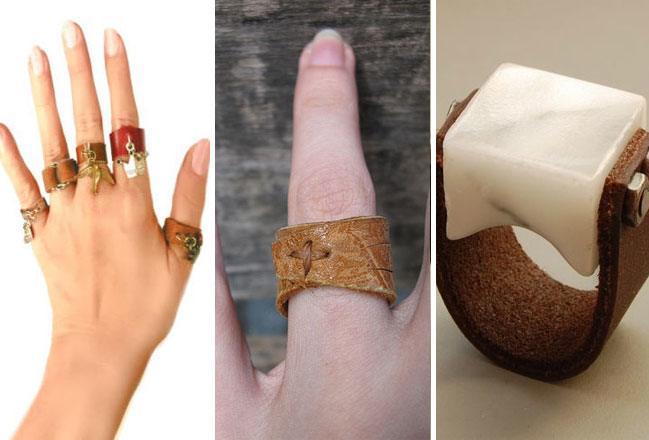 Leather Finger Rings