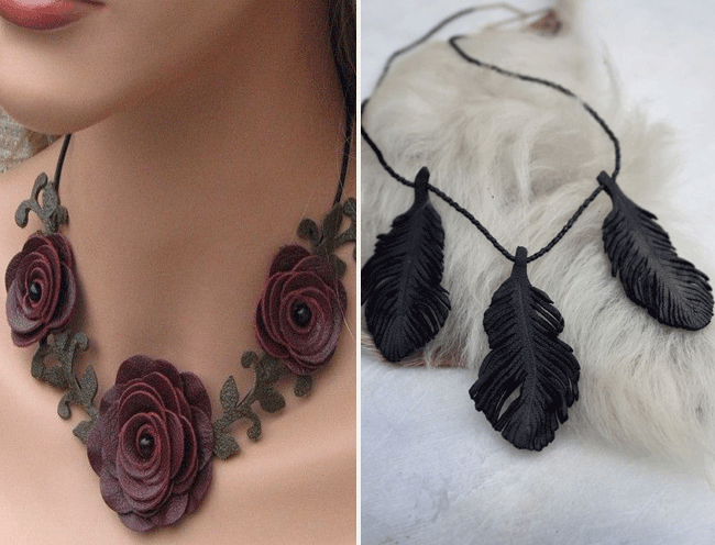 Leather Fringe Necklaces