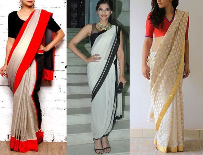 Look at the sarees and then at Sonam Kapoor