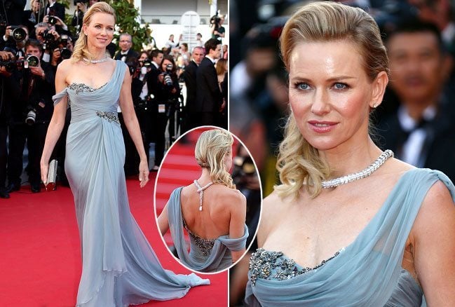 Naomi Watts partly plaited and bouffant ponytail