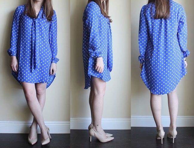 Pick a loose-fitting shirt dress