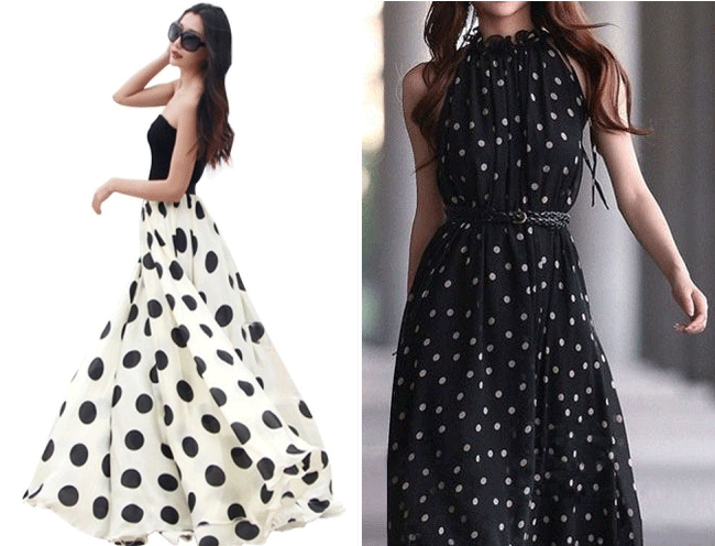 Polka Dot Maxi Dresses